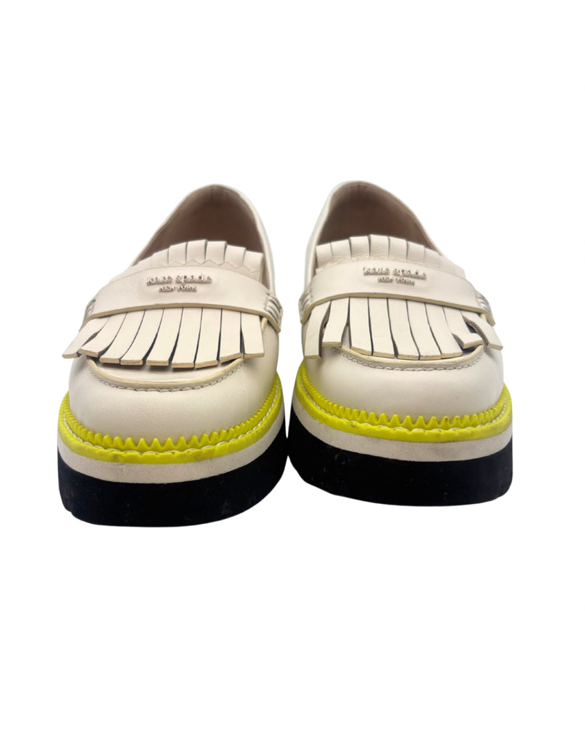 Kate Spade Size 11 White Caddy Loafers