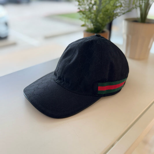 Gucci Black Canvas Hat