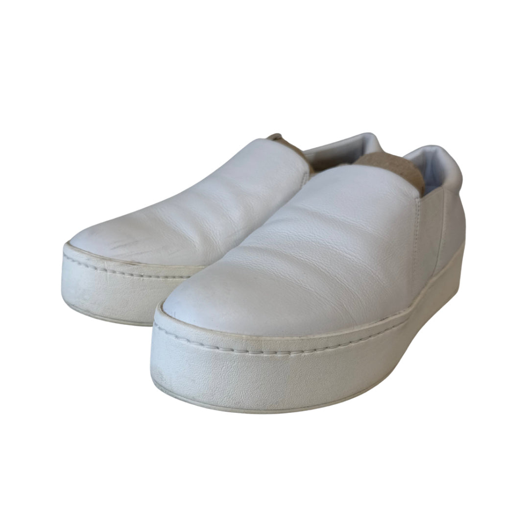 Vince Size 7.5 White Slip-On Sneakers