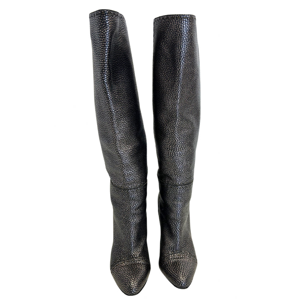 Fendi Metallic Size 8.5 Selleria Knee-High Boots