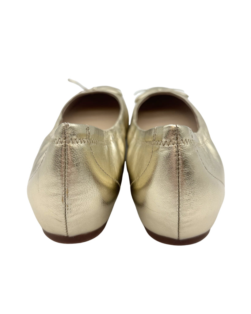 LK Bennett Size 39.5 Gold Flats