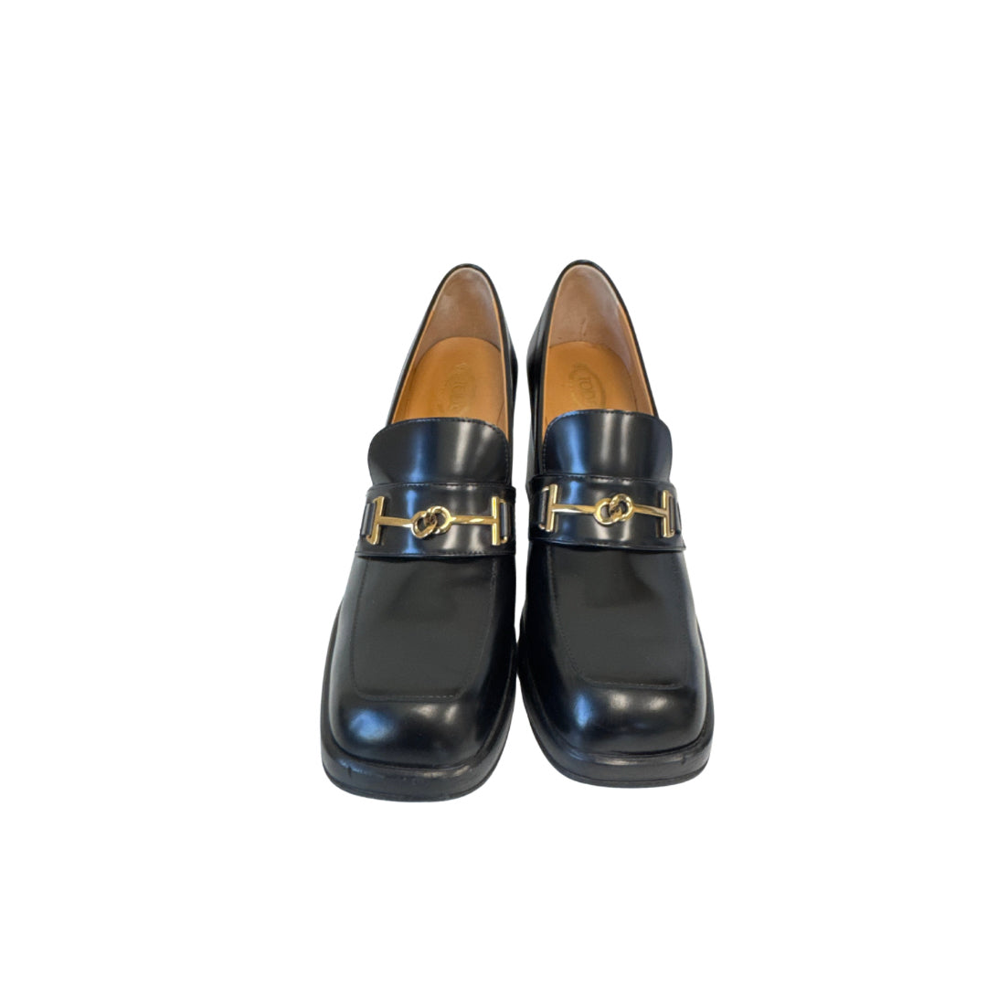 Tod's Size 41.5 Black Loafers