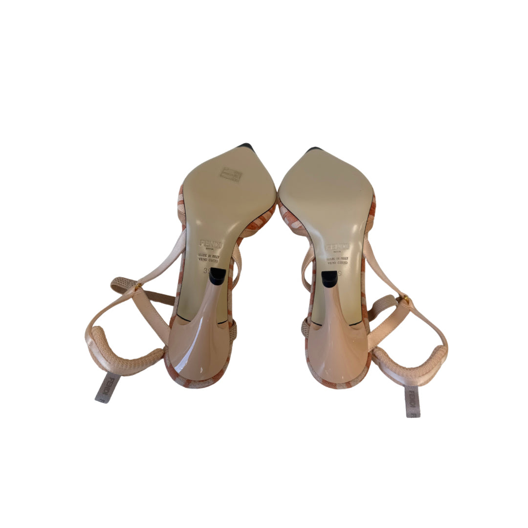 Fendi Size 39 Monogram Heels