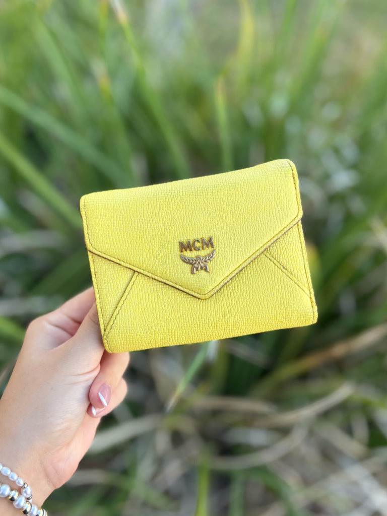 MCM Leather Envelope Flap Wallet