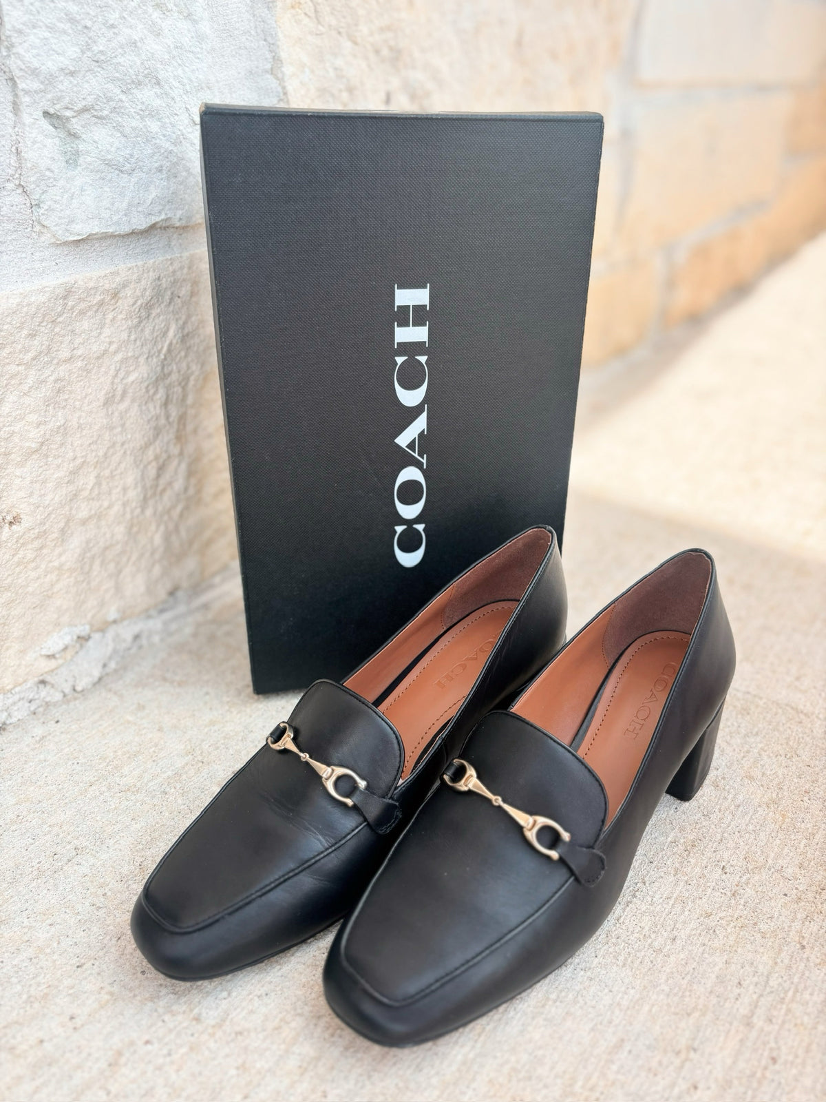 Coach Size 10 Block Heel Loafers R/$195