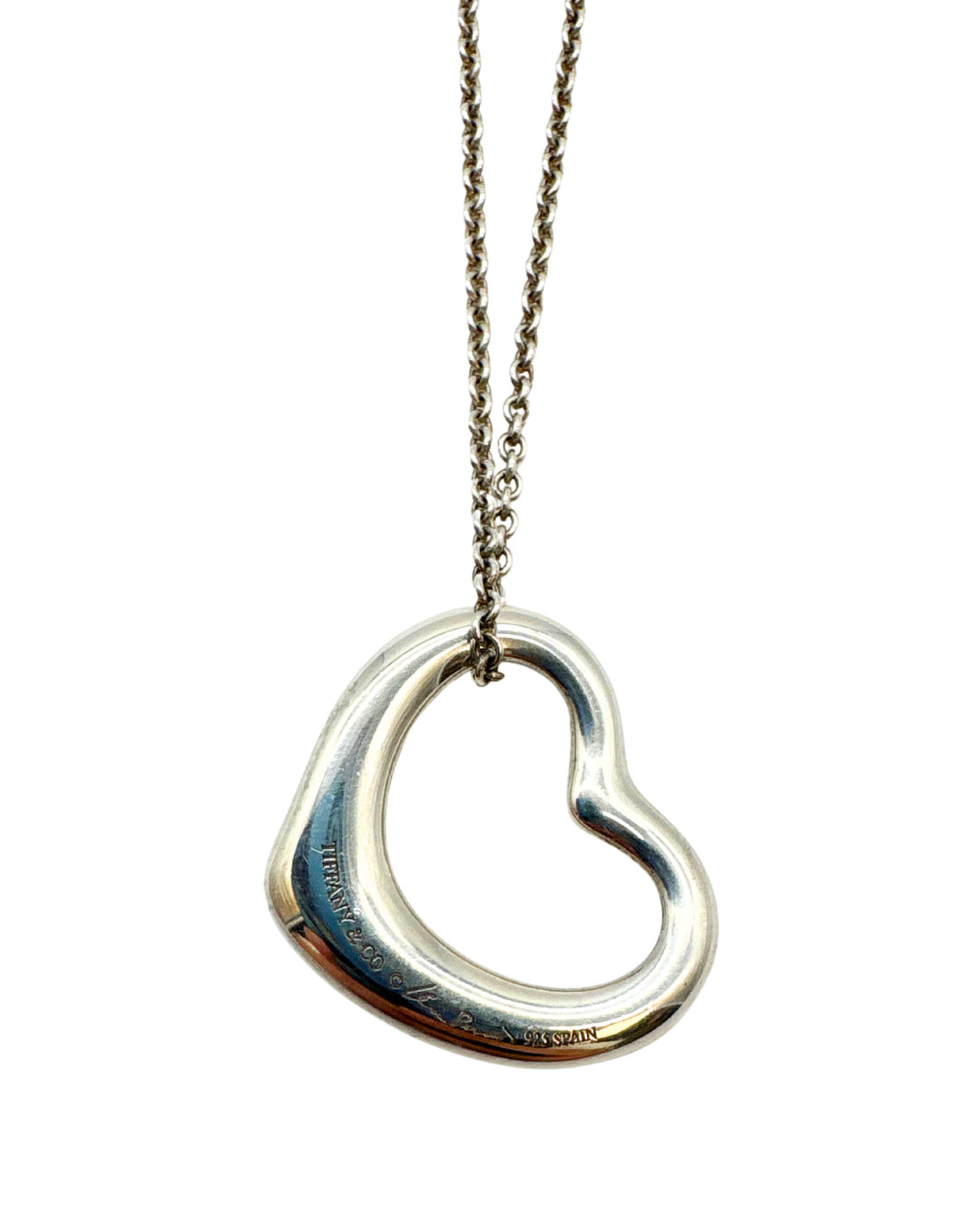 Tiffany & Co. Silver Open Heart Necklace