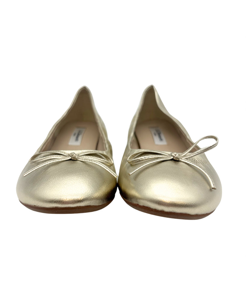 LK Bennett Size 39.5 Gold Flats
