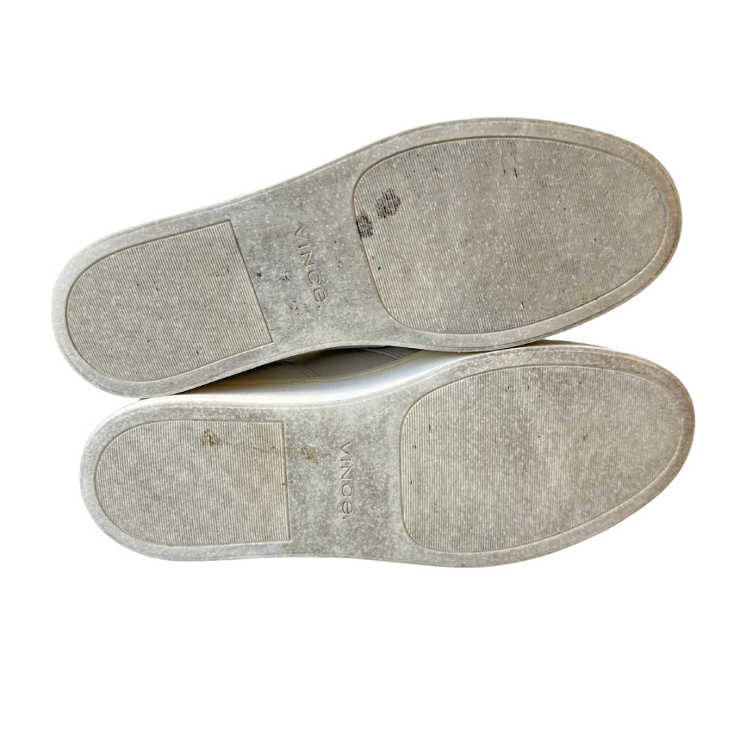 Vince Size 7.5 White Slip-On Sneakers