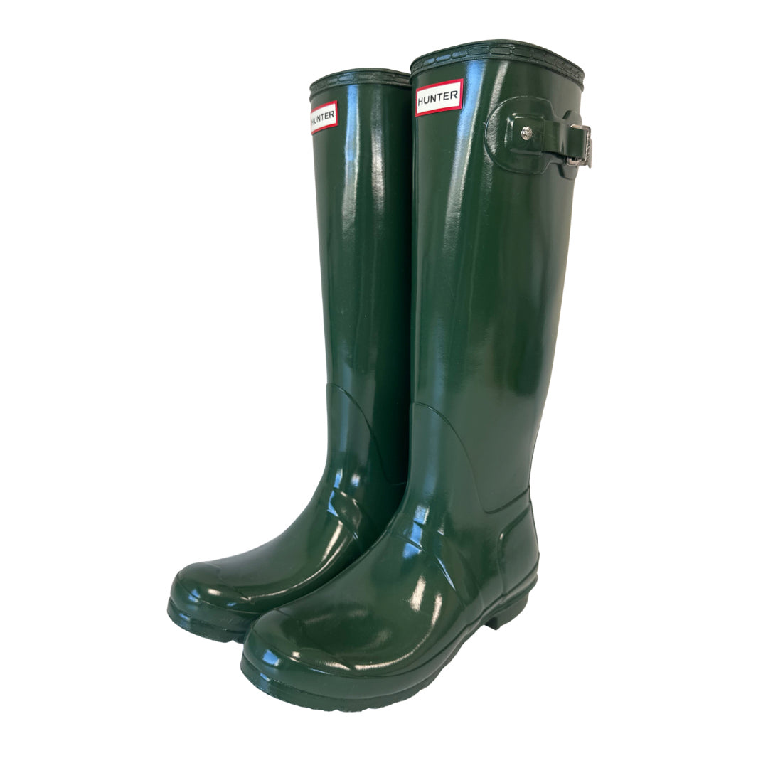 Hunter Size 10 Green Rain Boots