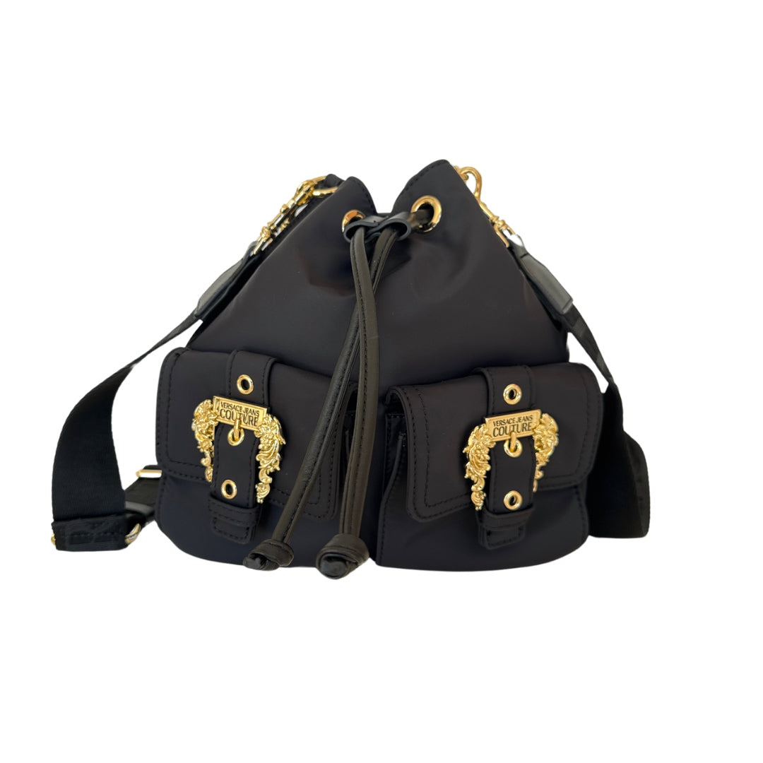 Versace Jeans Couture Black Bucket Bag Retail $200