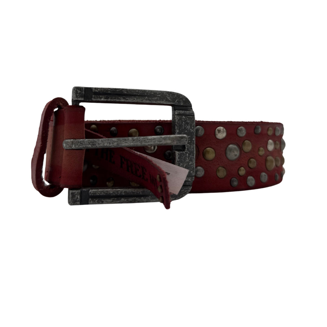 We The Free Red Studded Belt