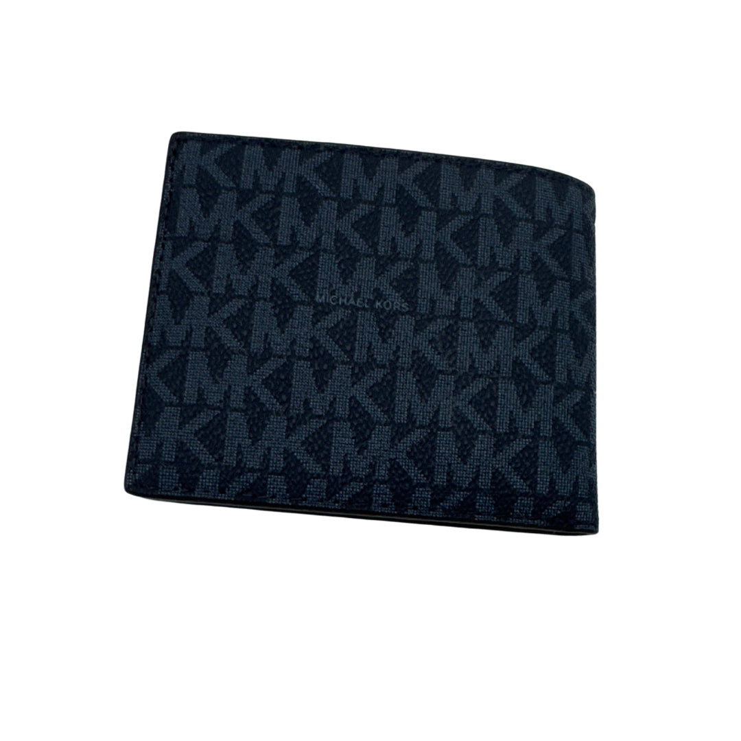 Michael Kors Blue Monogram Bi-Fold Wallet