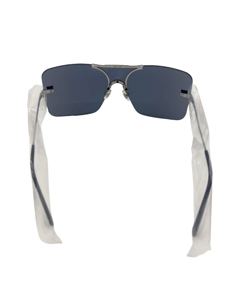 Cartier Panthère Rimless Ruthenium Shield Sunglasses