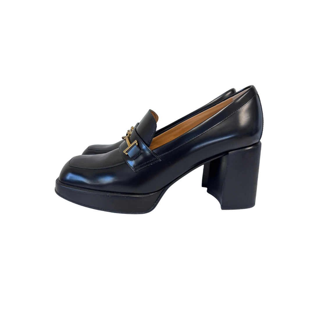 Tod's Size 41.5 Black Loafers