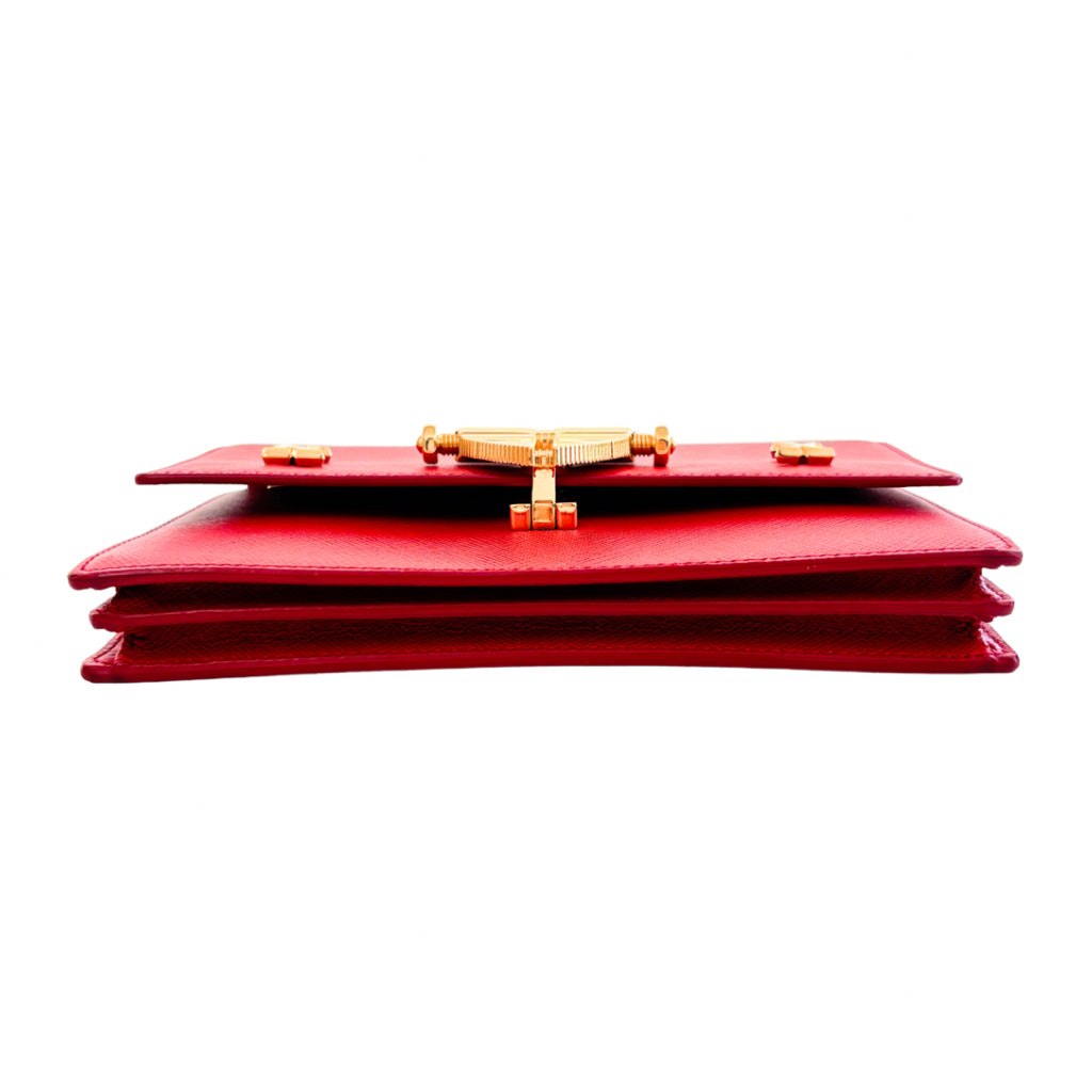 Prada Red  Leather Crossbody