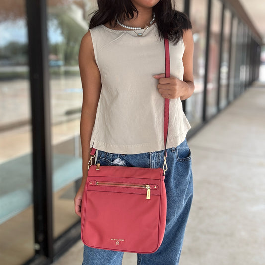 Michael Kors Nylon Pink Crossbody