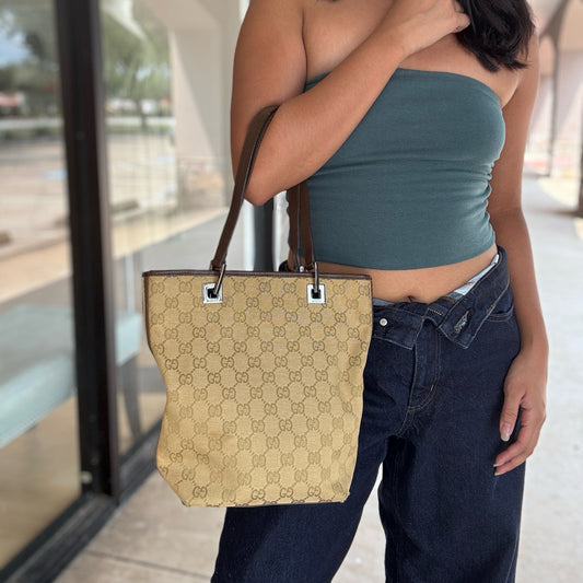 Gucci Canvas Tall Tote