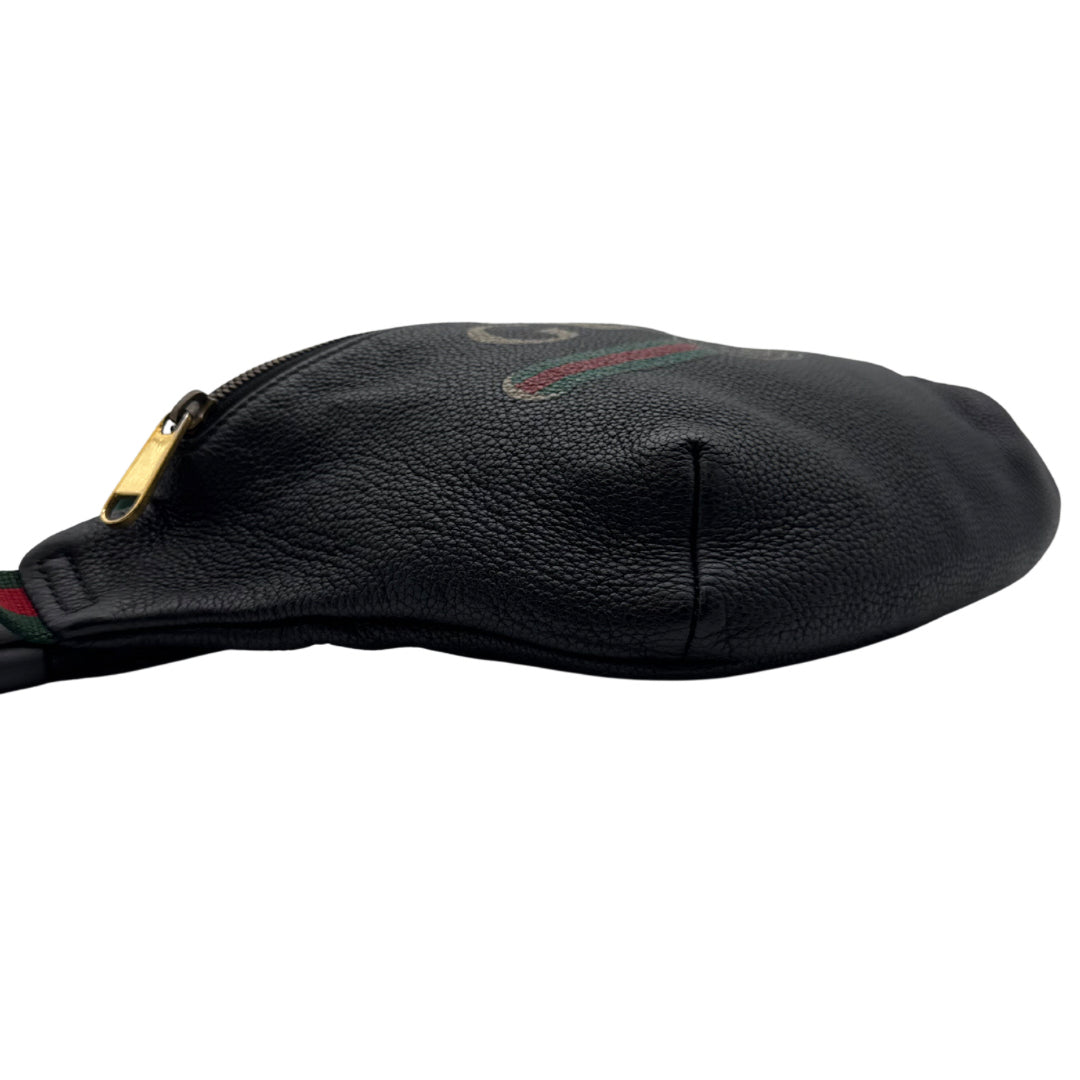 Gucci Black Leather Bum Bag