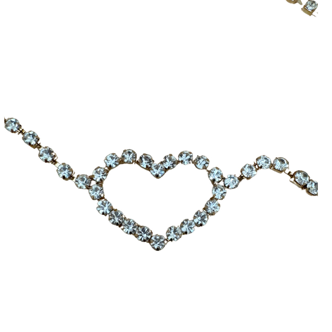 Ettika Rhinestone Heart Belt