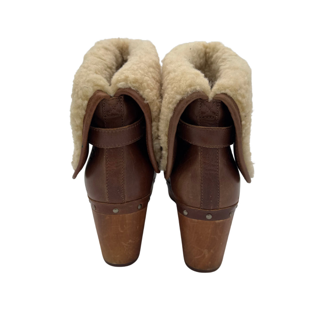 UGG Size 7 Brown Fur Boots