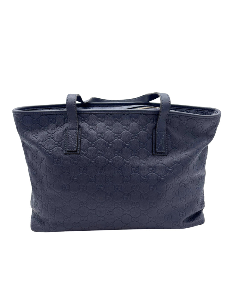 Gucci Navy Guccissima Leather Tote