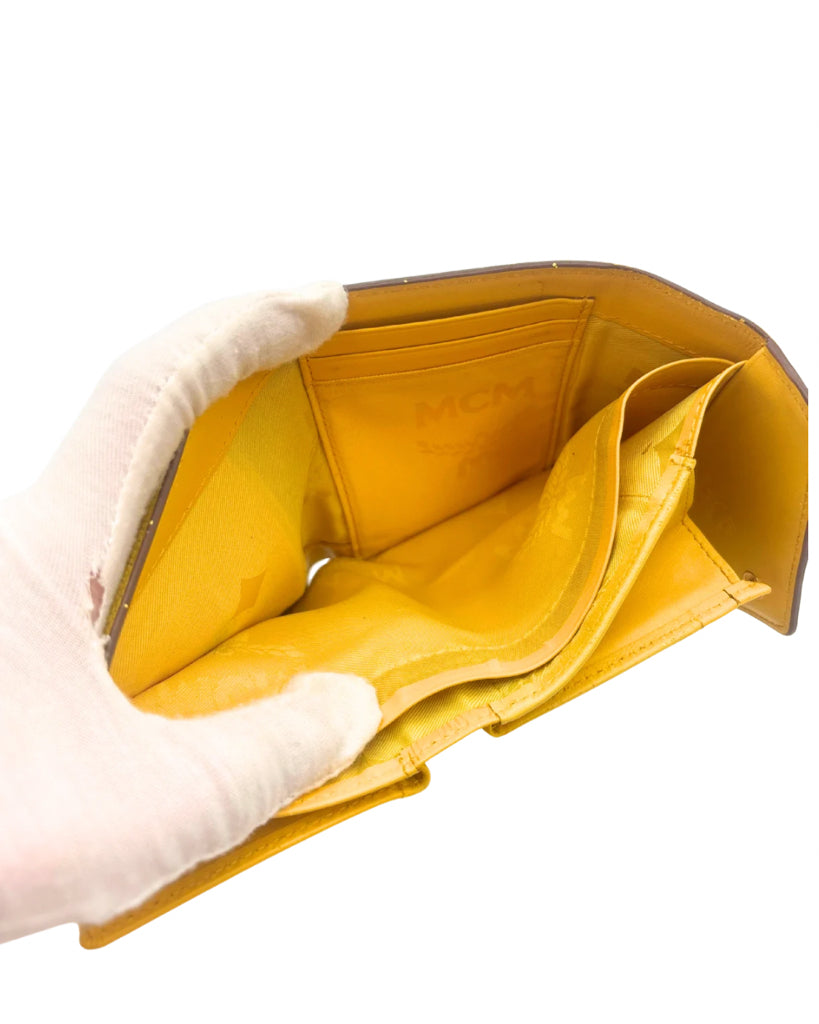 MCM Leather Envelope Flap Wallet