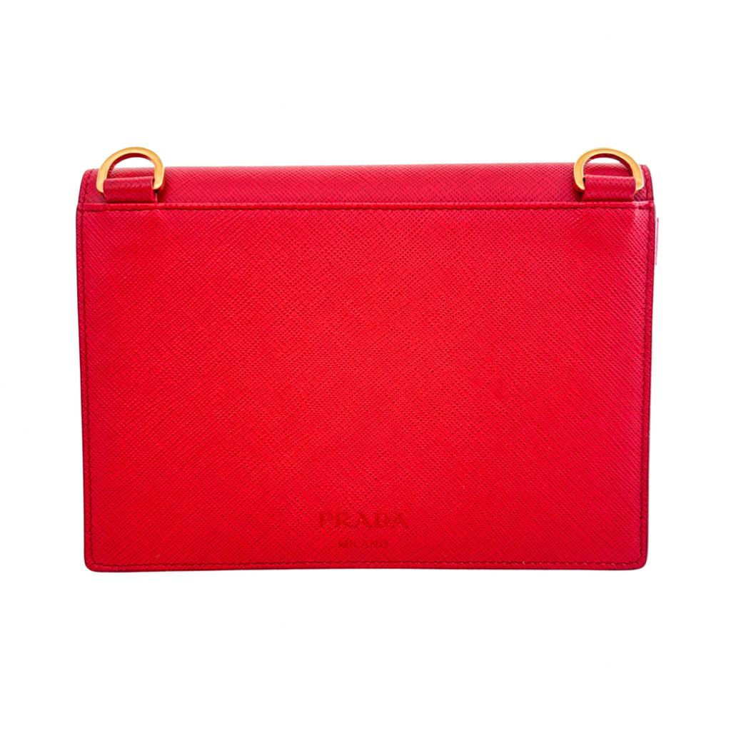 Prada Red  Leather Crossbody
