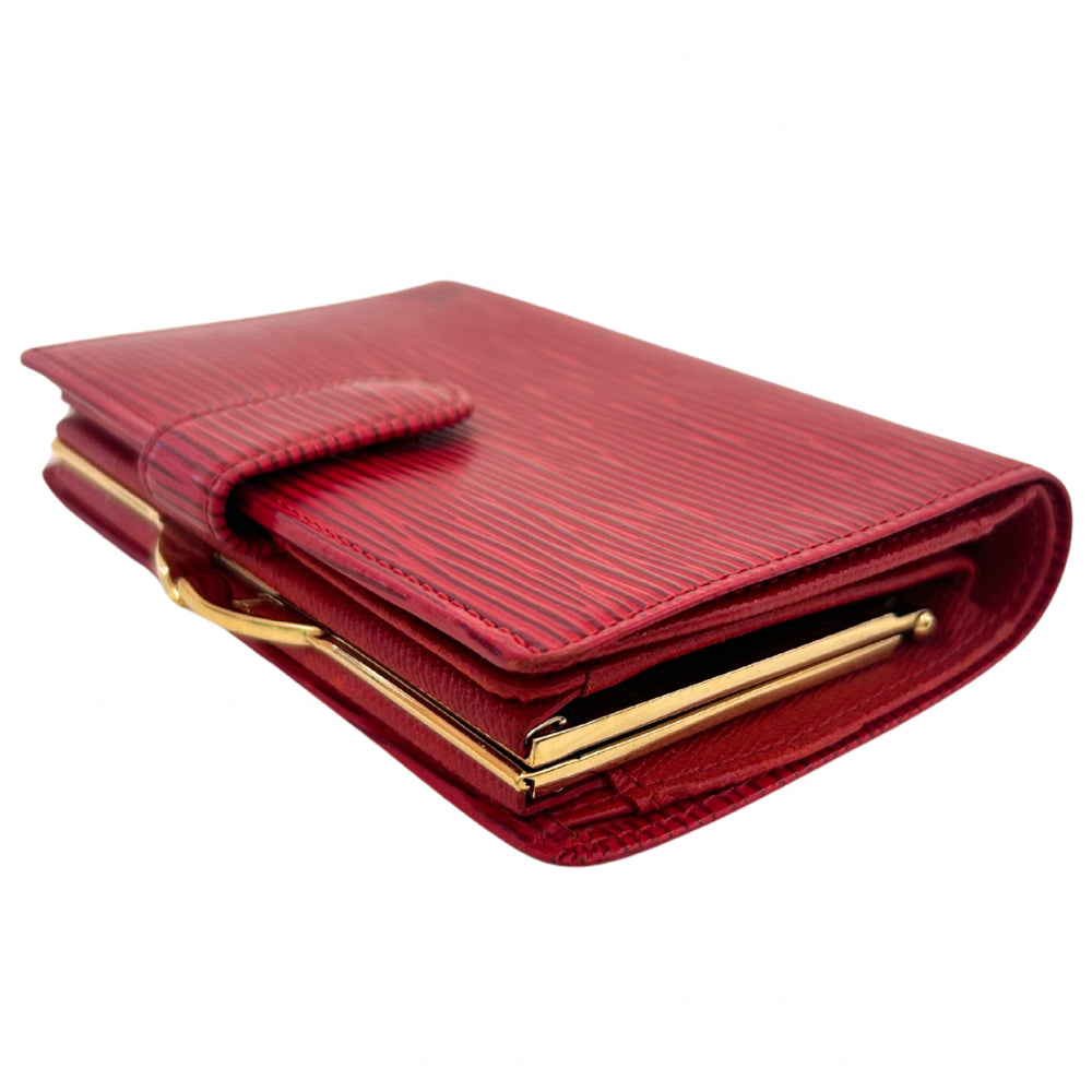 Louis Vuitton Red Epi Viennois Wallet