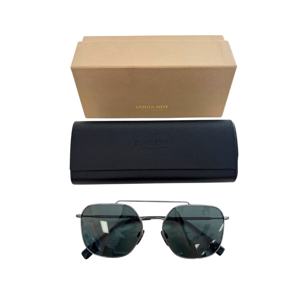 Burberry Metal Logo Square Sunglasses