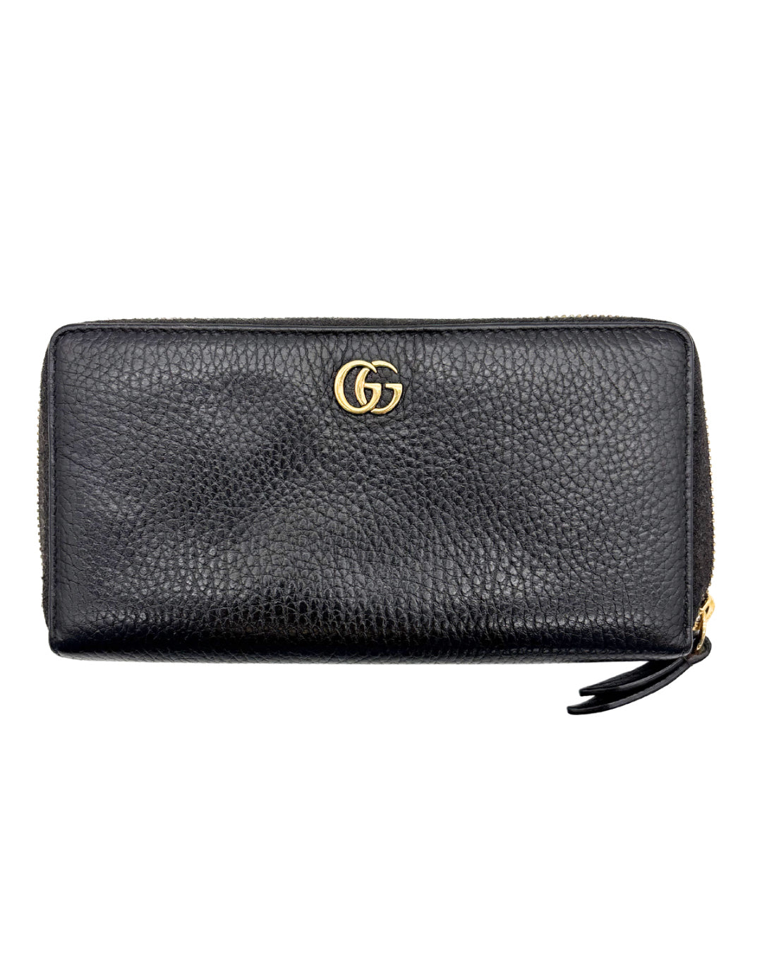 Gucci Pebble Leather Long Zippy Wallet