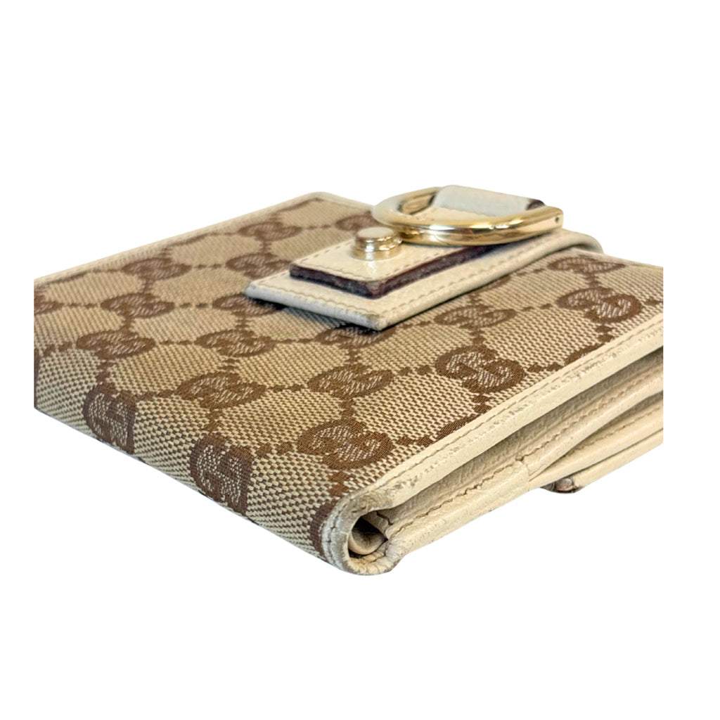 Gucci Beige D Ring Wallet