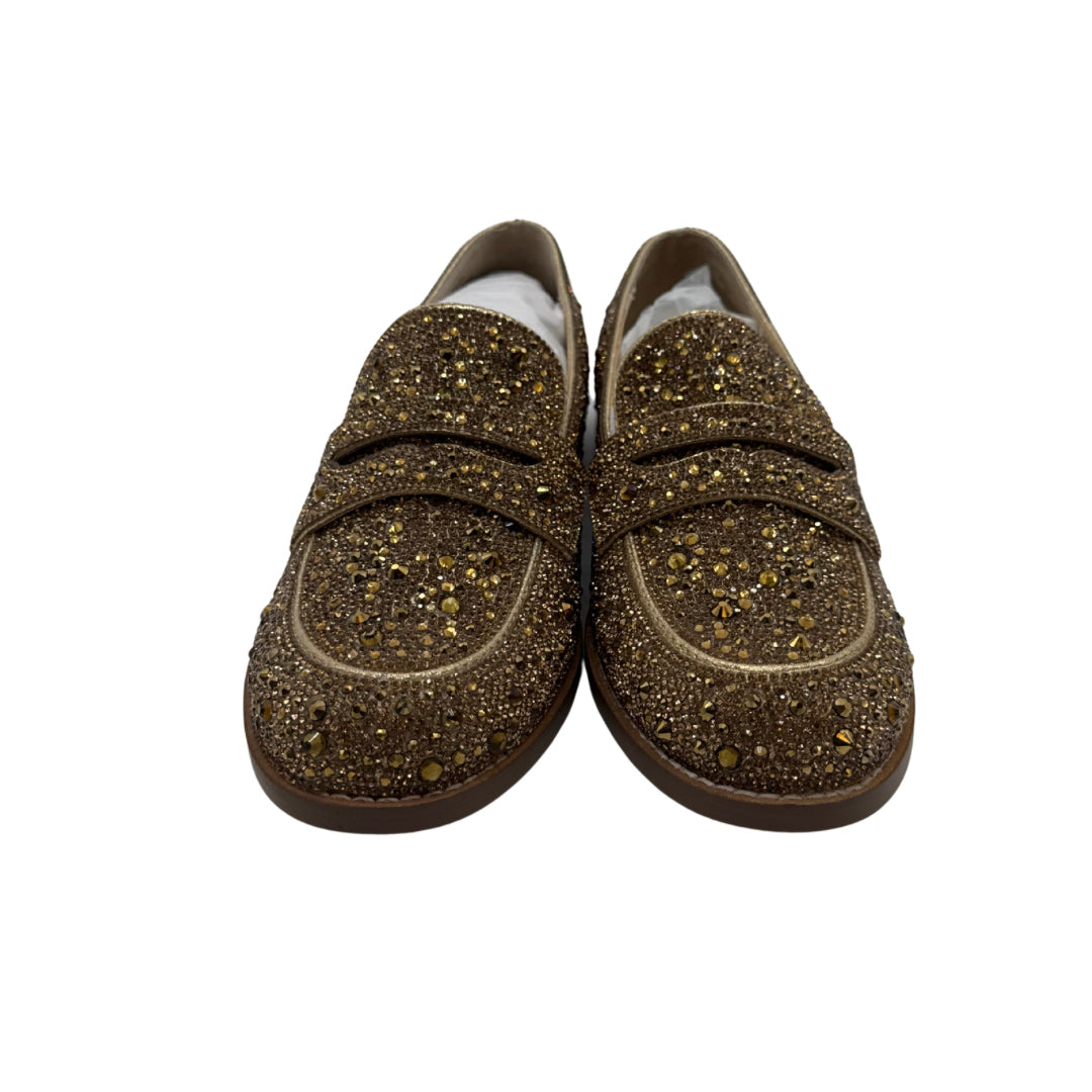 Betsey Johnson Size 7 Gold Loafers