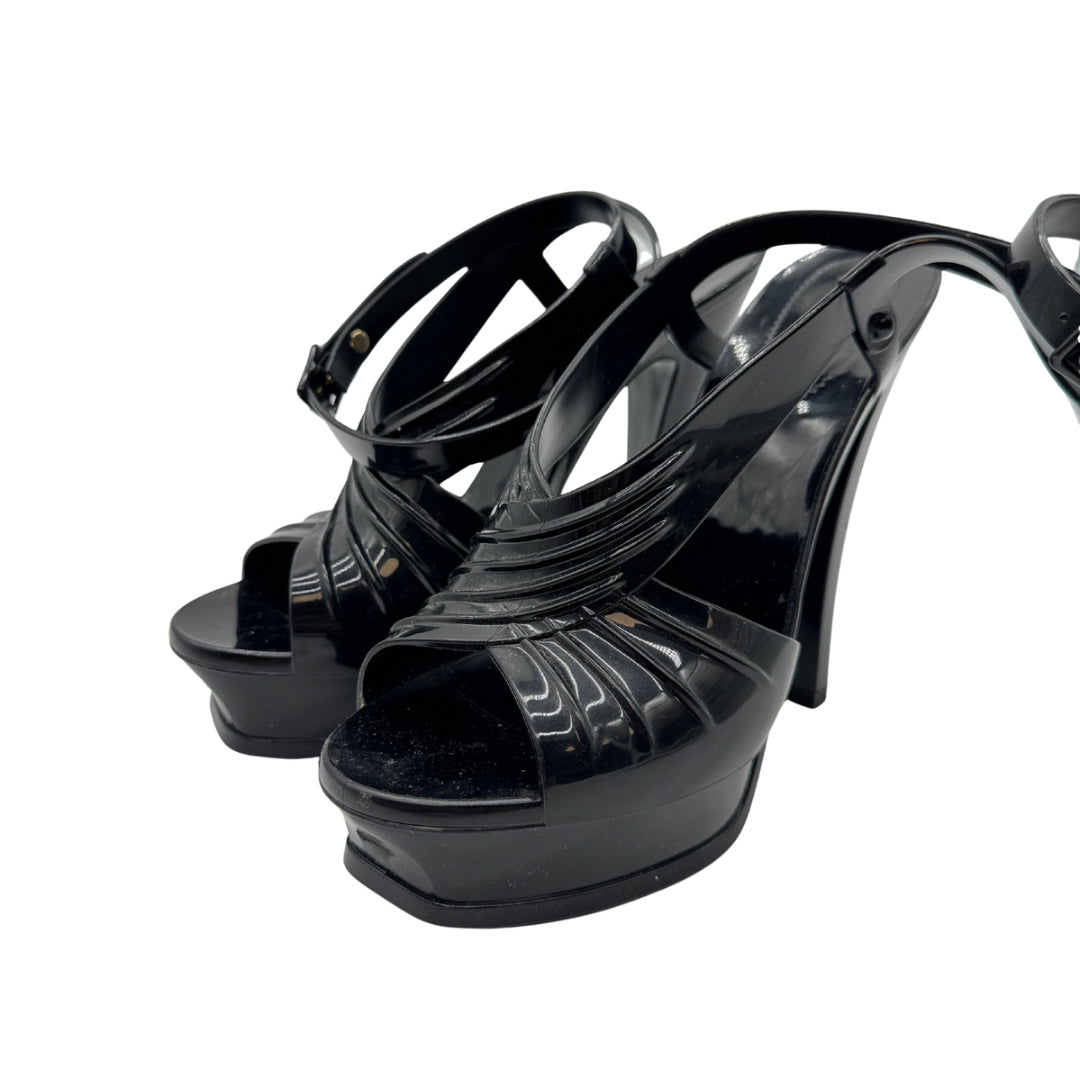 YSL Size 39 Black Jelly Heels