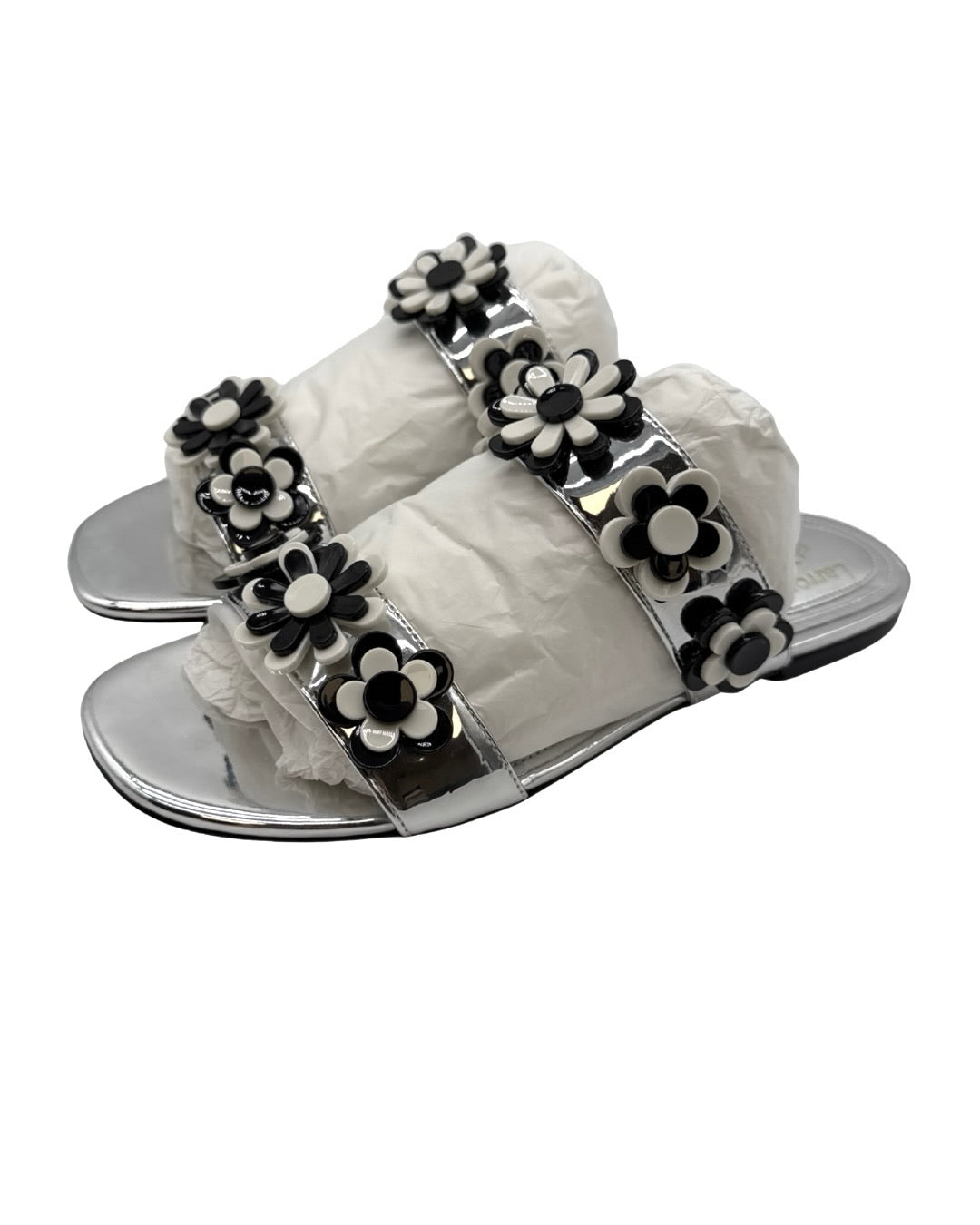 Larroude X Gabriela Noelle Size 6.5 Silver Shoes