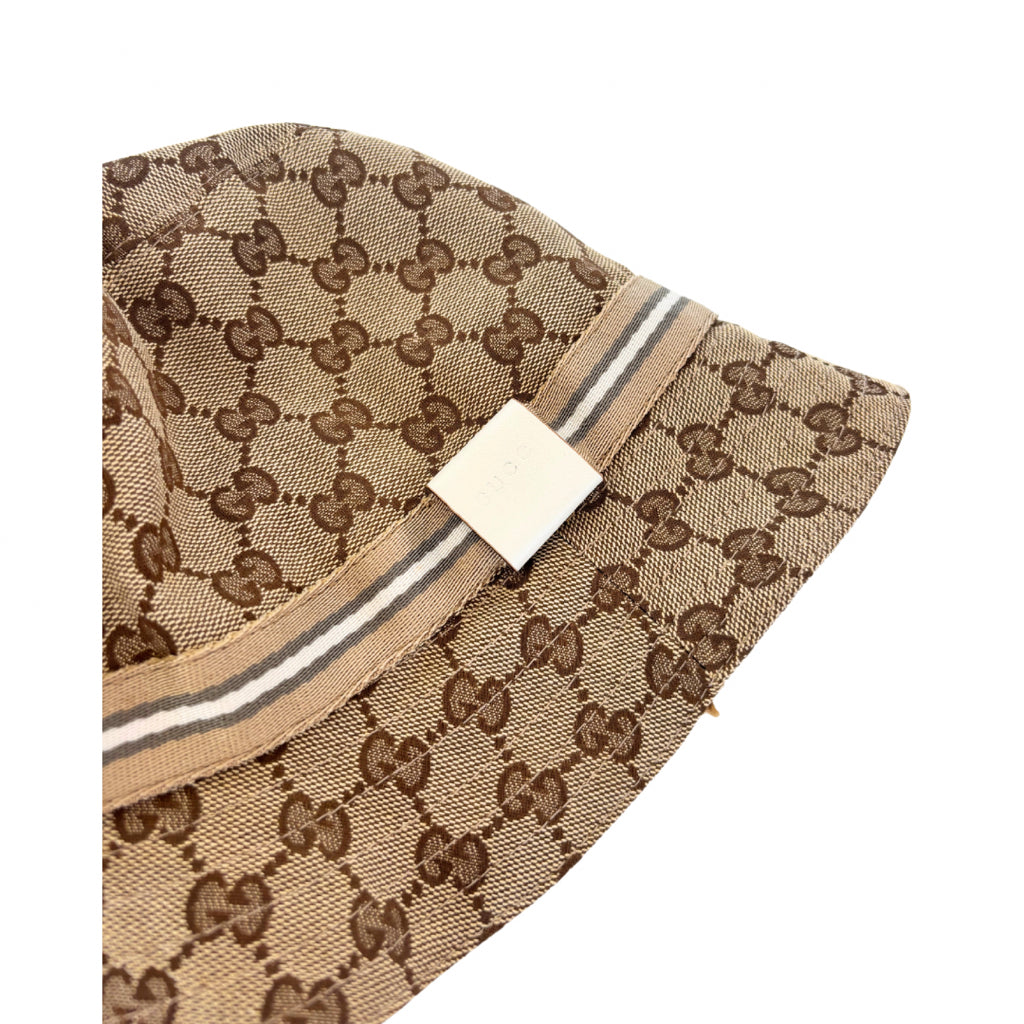 Gucci Tan Monogrammed Bucket Hat