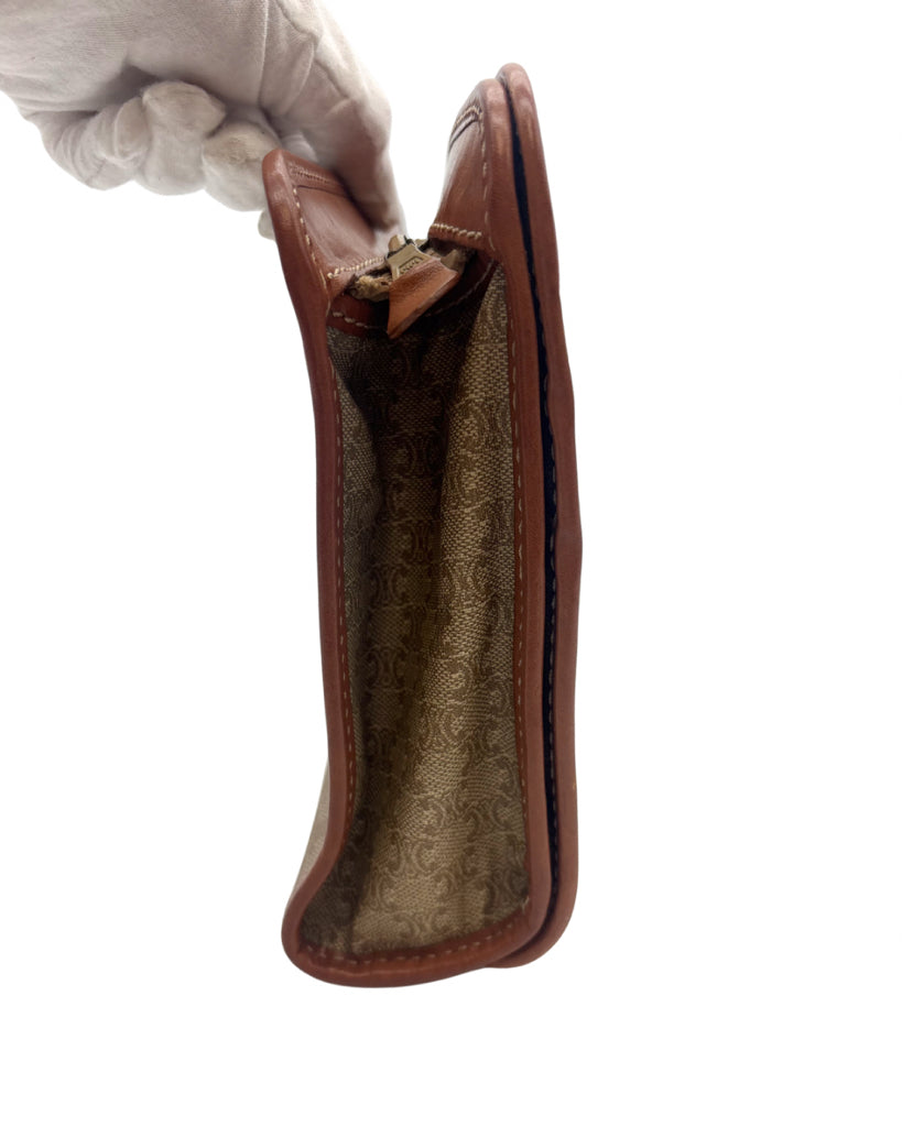 Celine Brown Monogrammed Clutch