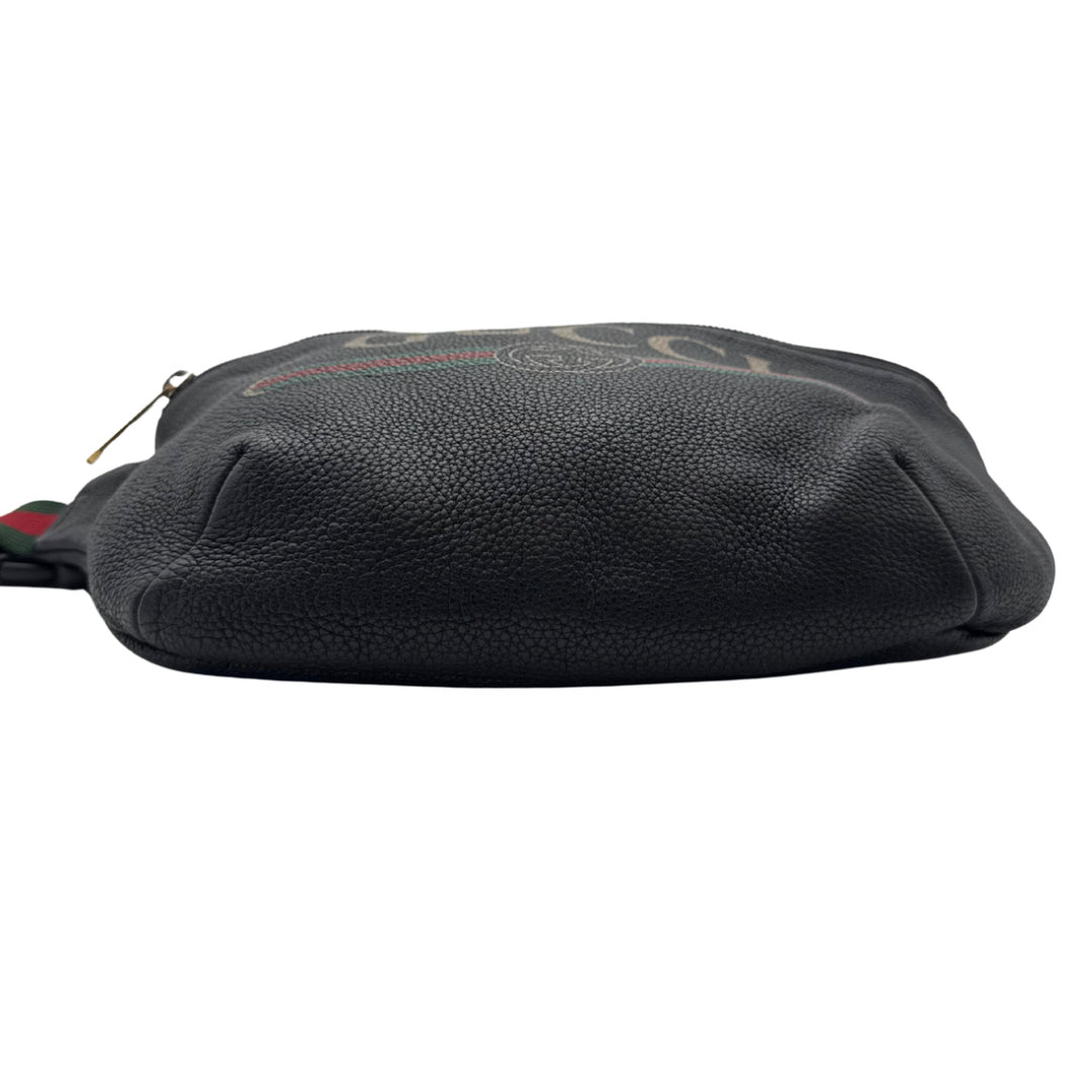 Gucci Black Leather Bum Bag