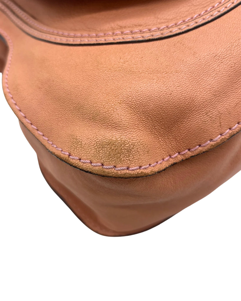 Chloe Coral Leather Satchel