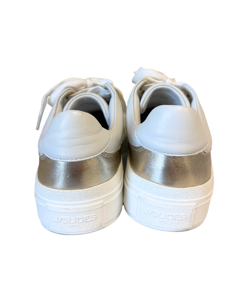 J/SLIDES Size 6.5 Gold & White Sneakers
