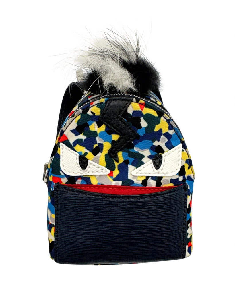 Fendi Multi-Color Monster Mini Backpack Key Charm