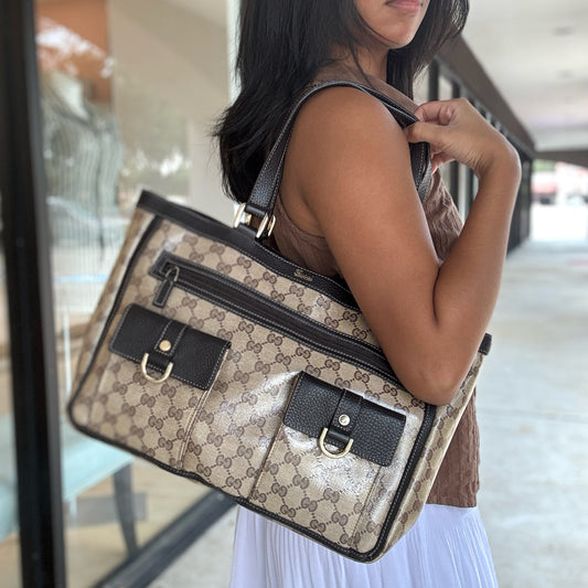 Gucci Monogram Abbey D Ring Tote