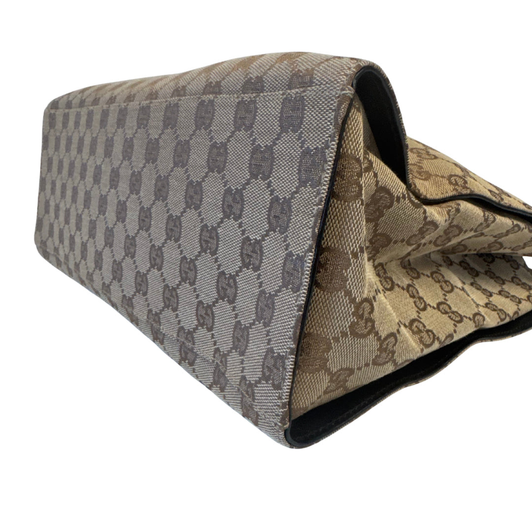 Gucci Monogram Bamboo Tote