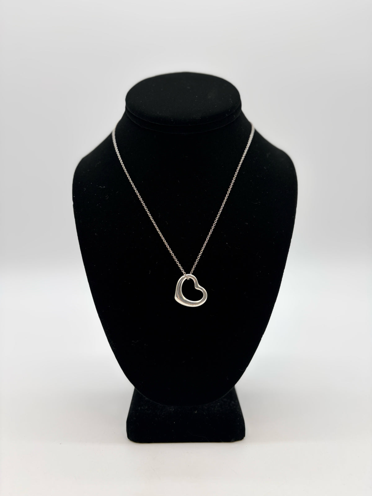 Tiffany & Co. Silver Open Heart Necklace