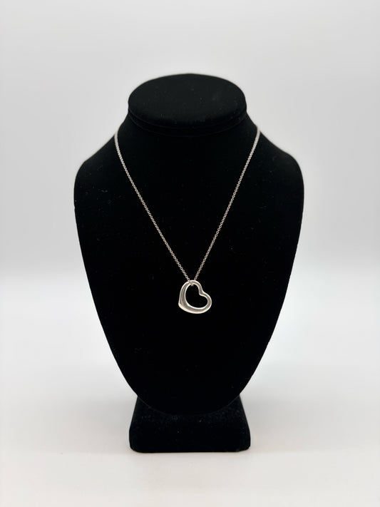 Tiffany & Co. Silver Open Heart Necklace