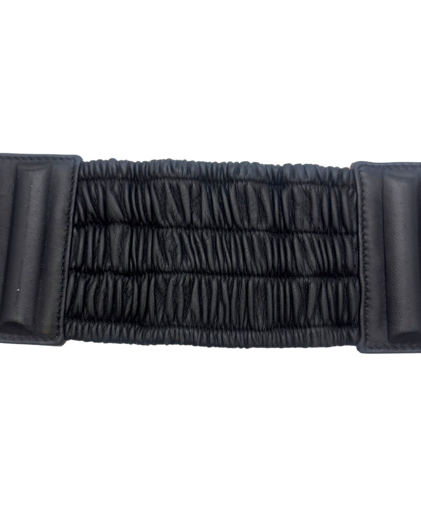 Fendi Black Wide Belt Size 30