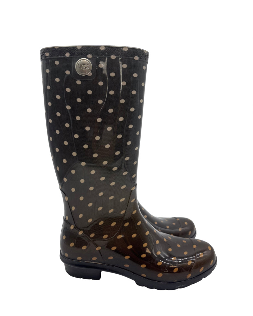 UGG Size 6 Black Rain Boots