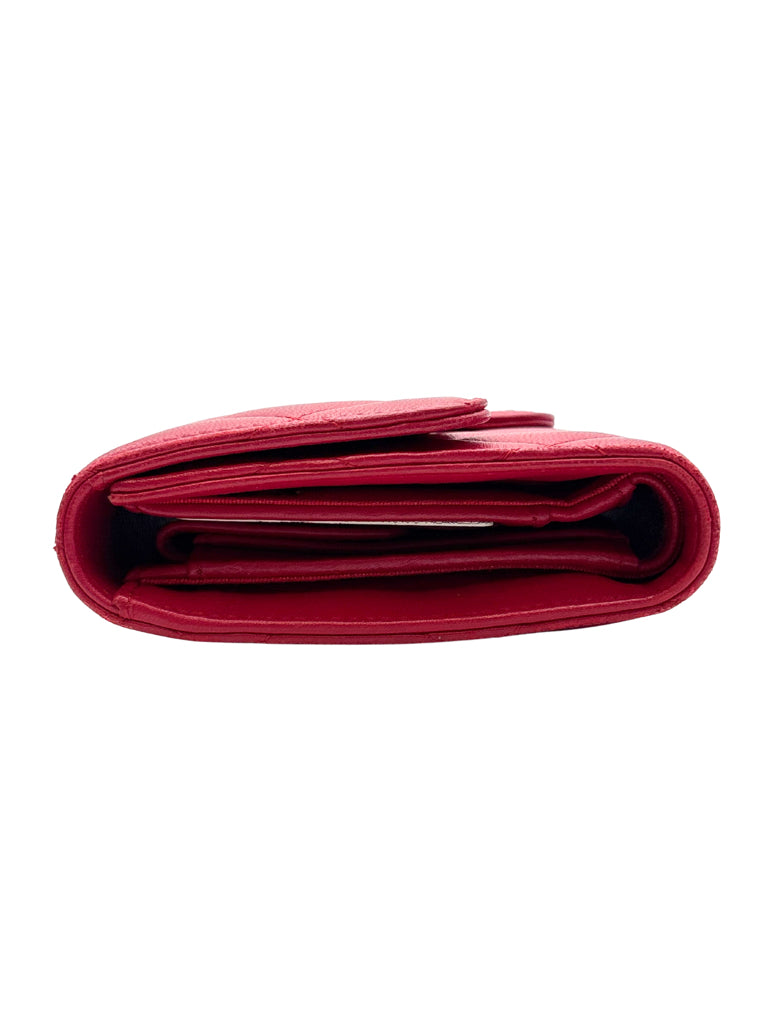 Chanel Hot Pink Classic Long Flap Wallet