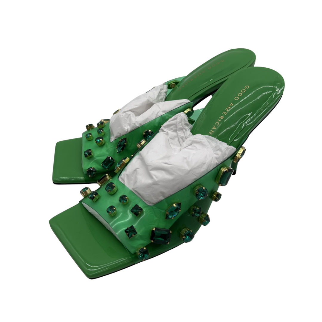 Good American Size 11 Green Heels
