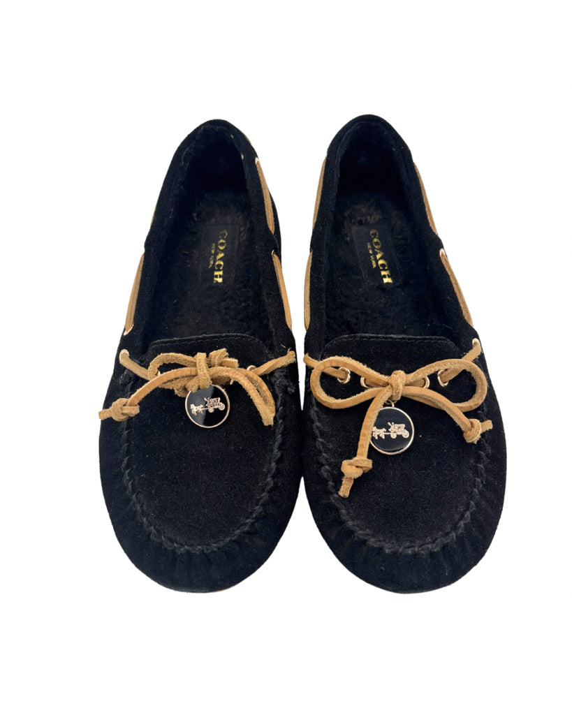 Coach Size 37 Black Loafers