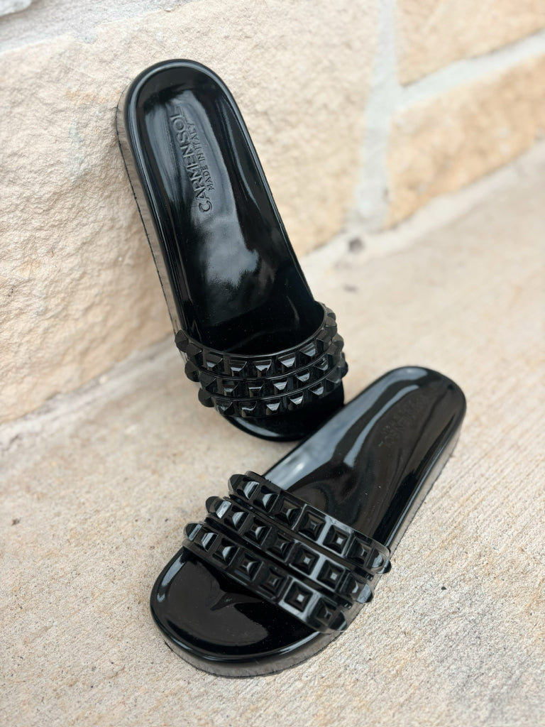 Carmen Sol Size 6 Black Platforms